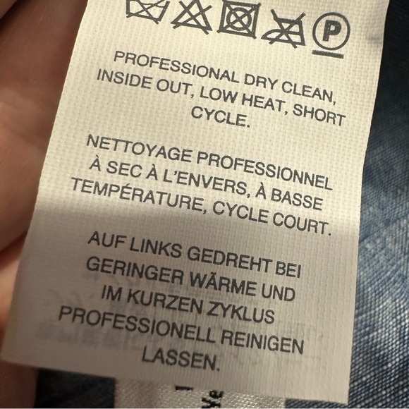 J. Crew sz. 8 chambray embellished tie shoulder tank top, blue/white - Picture 9 of 12